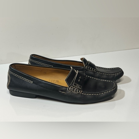 TOD’S Men’s Black leather driving shoes size 39/M-7/W-8.5 - Picture 7 of 10